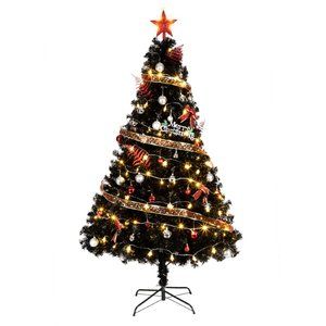 Black 6ft 1600 Branches PVC Christmas Tree